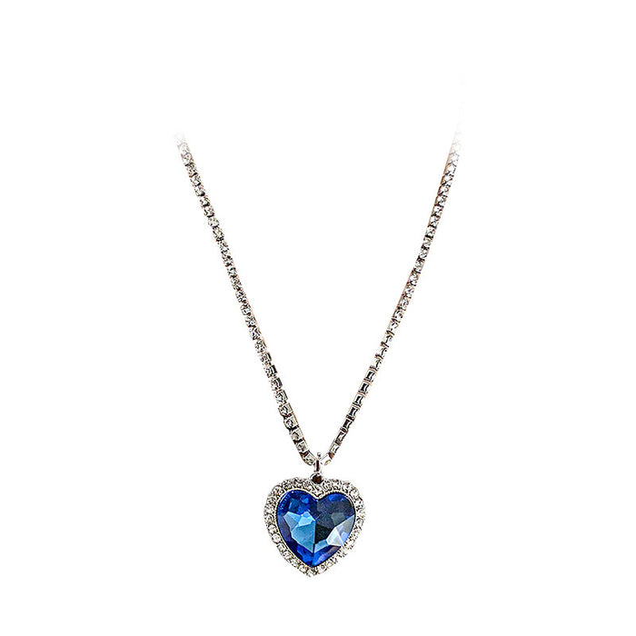 Jewelry WholesaleWholesale diamond-encrusted love alloy necklace JDC-NE-BaoY007 Necklaces 宝钰 %variant_option1% %variant_option2% %variant_option3%  Factory Price JoyasDeChina Joyas De China