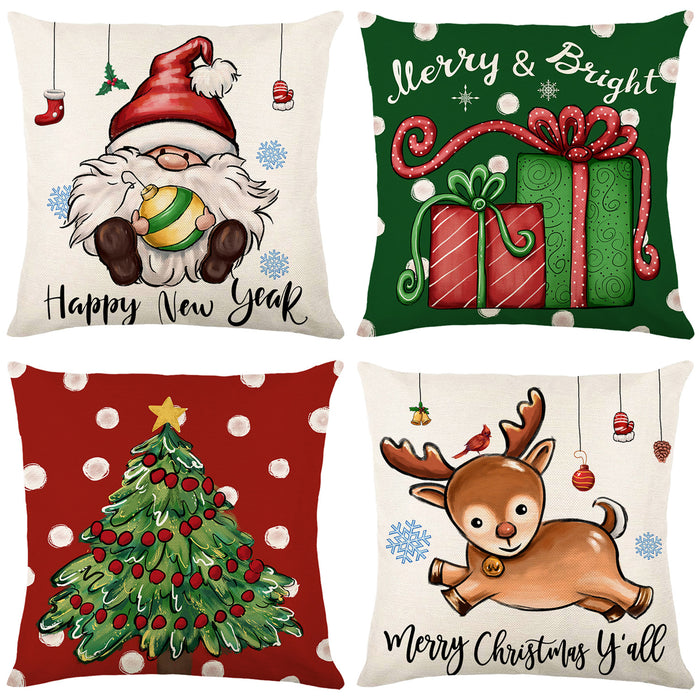 Wholesale Pillowcase Linen Without Pillow Print Christmas MOQ≥2 JDC-PW-Jinze005