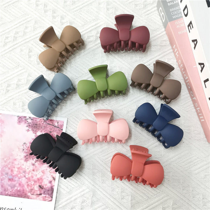 Wholesale Resin Frosted Bow Shark Clip Hair Clip MOQ≥2 JDC-HC-KEZ002