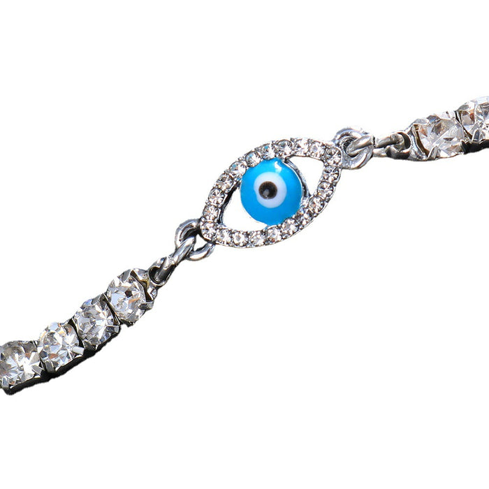 Wholesale Boho Anklet Evil Eye Anklet Shiny Rhinestones JDC-AS-XinS033