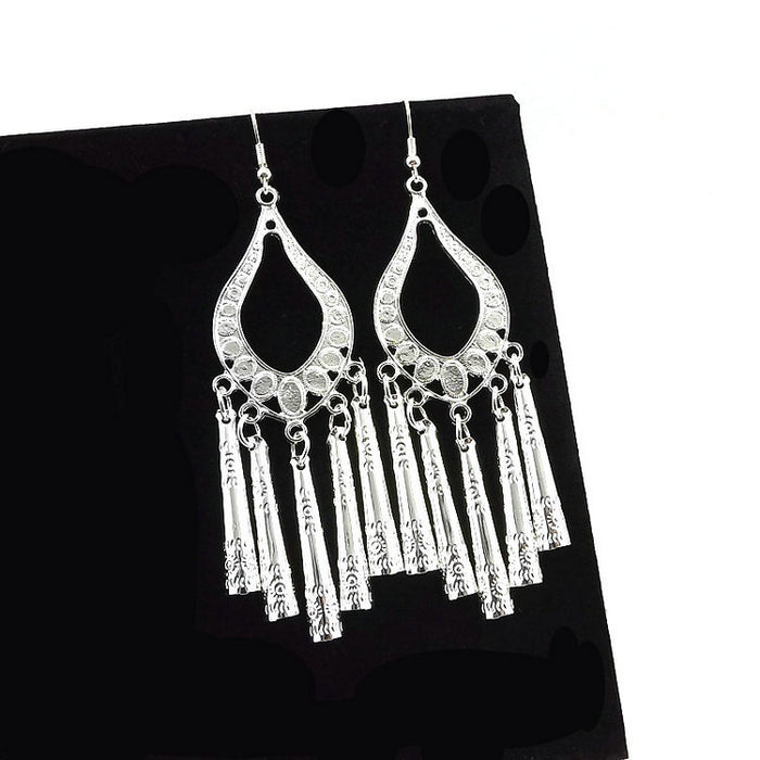 Wholesale Xingma Jewelry Boho Tibetan Silver Women's Earrings JDC-ES-Ylh002