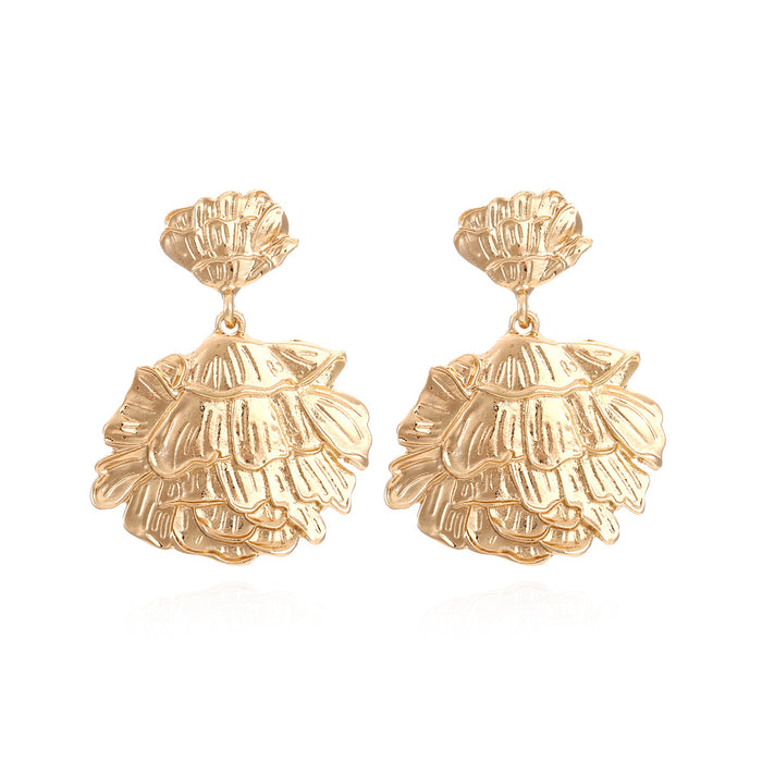 Wholesale Vintage Alloy Flowers Earrings JDC-ES-ManY031