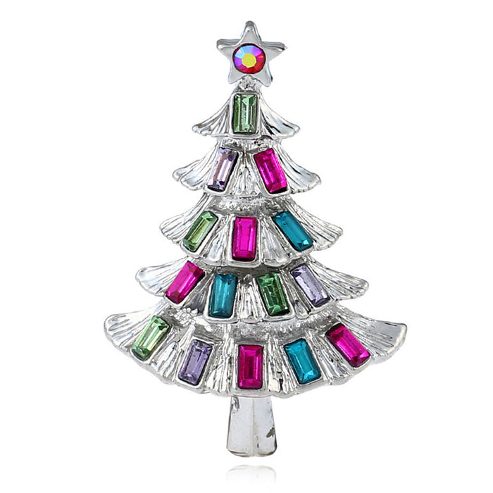 Wholesale Brooch Alloy Vintage Diamond Christmas Tree JDC-BC-ZhuiX003