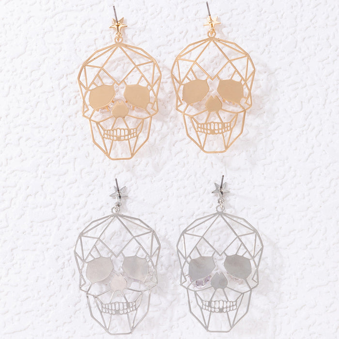 Wholesale Alloy Skull Diamond Earrings MOQ≥2 JDC-ES-lingg001