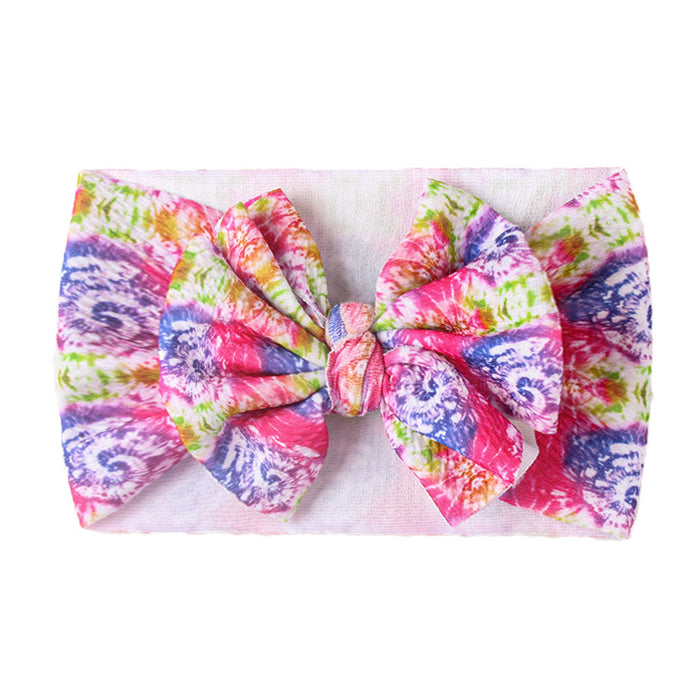 Wholesale DIY Fabric Baby Printed Bow Bandana sweatband JDC-HD-ML032