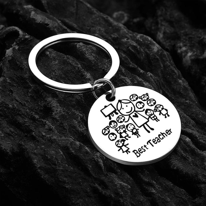 Jewelry WholesaleWholesale metal engraving Teacher's Day gift Graduation keychain MOQ≥2 JDC-KC-ShangQ006 Keychains 上泉 %variant_option1% %variant_option2% %variant_option3%  Factory Price JoyasDeChina Joyas De China