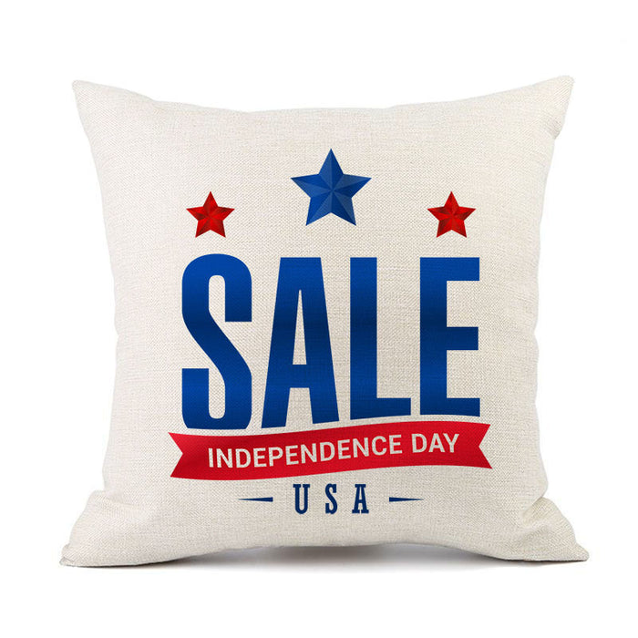 Wholesale 4th of July Independence Day Linen Pillowcase MOQ≥2 JDC-PW-OuH003