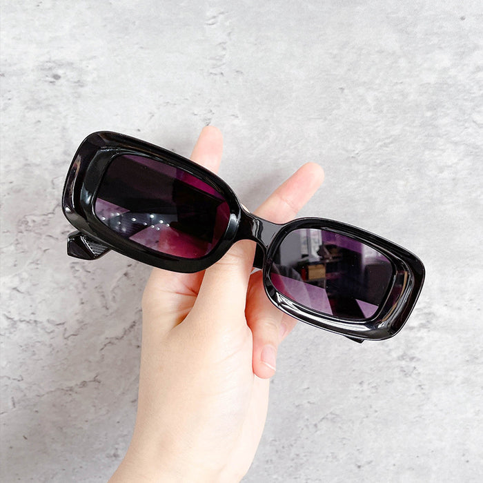 Wholesale Jelly Color Square Sunglasses Small Frame Vertical Stripes JDC-SG-GuangD018