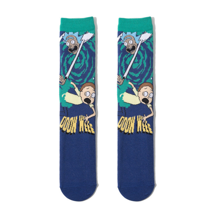 Wholesale socks cartoon medium and long tube skateboard personality socks (M) JDC-SK-HuiHe007