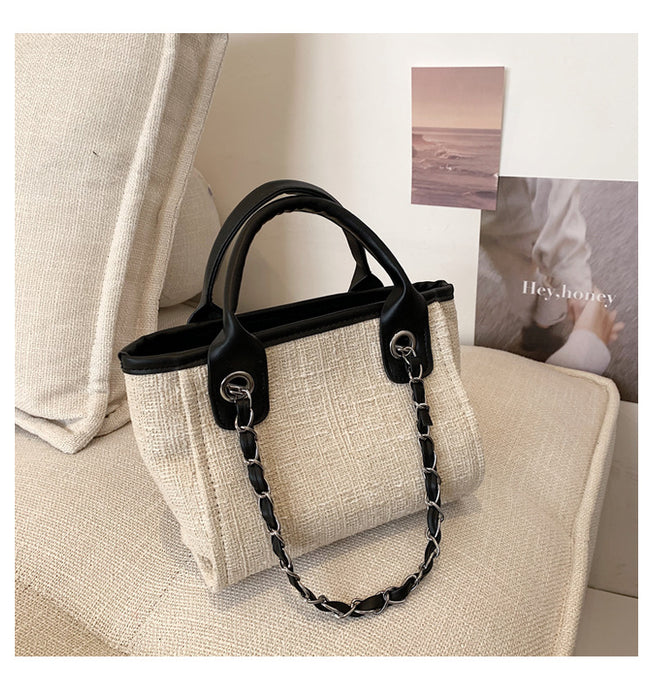 Wholesale Handbag Canvas Solid Color Chain Diagonal One Shoulder JDC-HB-Wanyue001