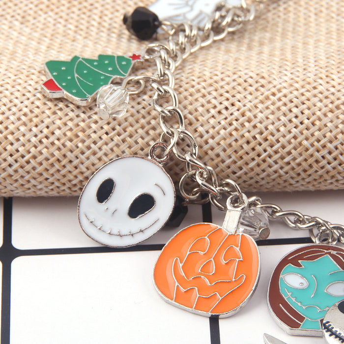 Wholesale skull Pumpkin witch Christmas hat combination bracelet JDC-BT-MuM004