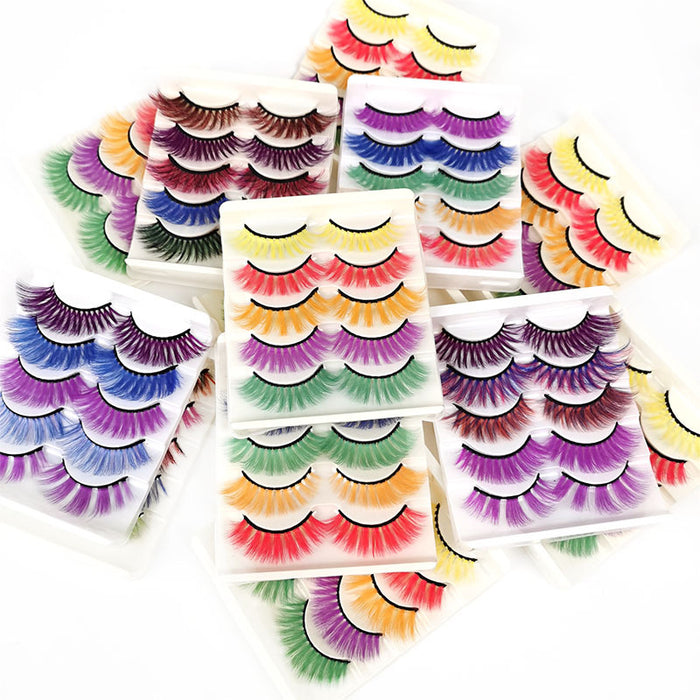 Jewelry WholesaleWholesale Color Messy False Eyelashes 5 Pairs Pack JDC-EY-LDian001 eyelashes 靓点 %variant_option1% %variant_option2% %variant_option3%  Factory Price JoyasDeChina Joyas De China