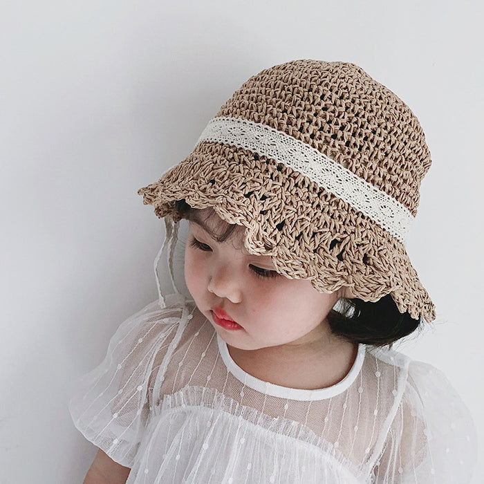 Jewelry WholesaleWholesale Kids Straw Hat Beach Hat JDC-FH-Weilan006 Fashionhat 微蓝 %variant_option1% %variant_option2% %variant_option3%  Factory Price JoyasDeChina Joyas De China