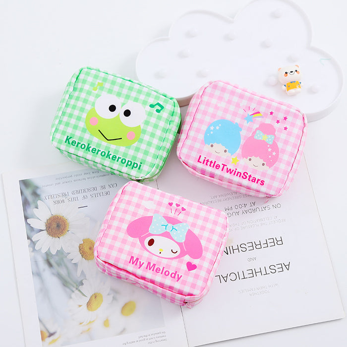 Wholesale Cartoon Oxford Cloth Sanitary Pad Storage Cosmetic Bag (F) MOQ≥3 JDC-CB-Xinka001