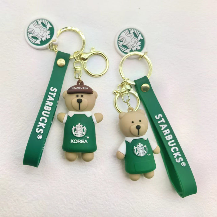 Wholesale Keychains PVC Hardware Cute Cartoon Bear (M) MOQ≥2 JDC-KC-LiangQ002