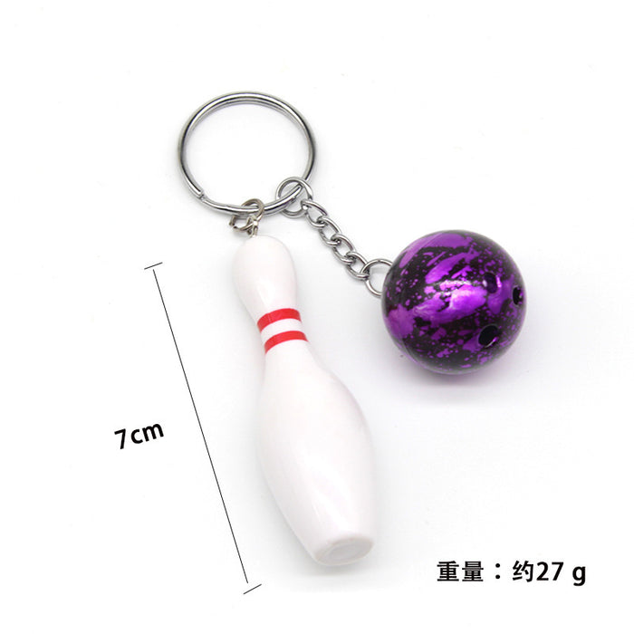 Jewelry WholesaleWholesale PVC Bowling Keychain MOQ≥2 JDC-KC-XXing005 Keychains 熙兴 %variant_option1% %variant_option2% %variant_option3%  Factory Price JoyasDeChina Joyas De China