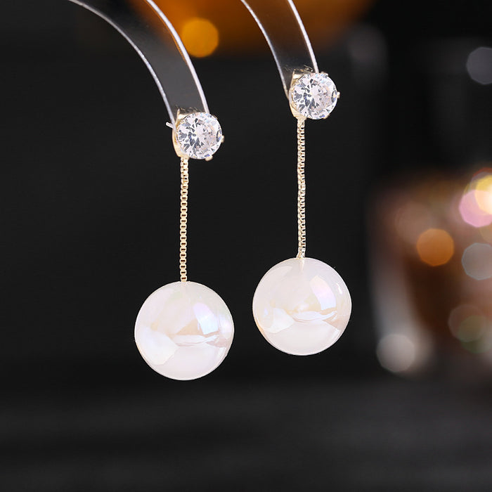 Jewelry WholesaleWholesale temperament mermaid ji pearl back hanging a pair of earrings JDC-ES-LYu003 Earrings 利宇 %variant_option1% %variant_option2% %variant_option3%  Factory Price JoyasDeChina Joyas De China