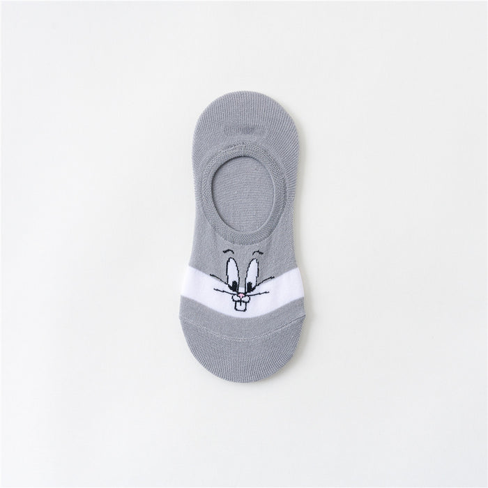 Wholesale Summer Bugs Bunny Invisible Socks Cartoon Boat Socks MOQ≥5 JDC-SK-ZQB002