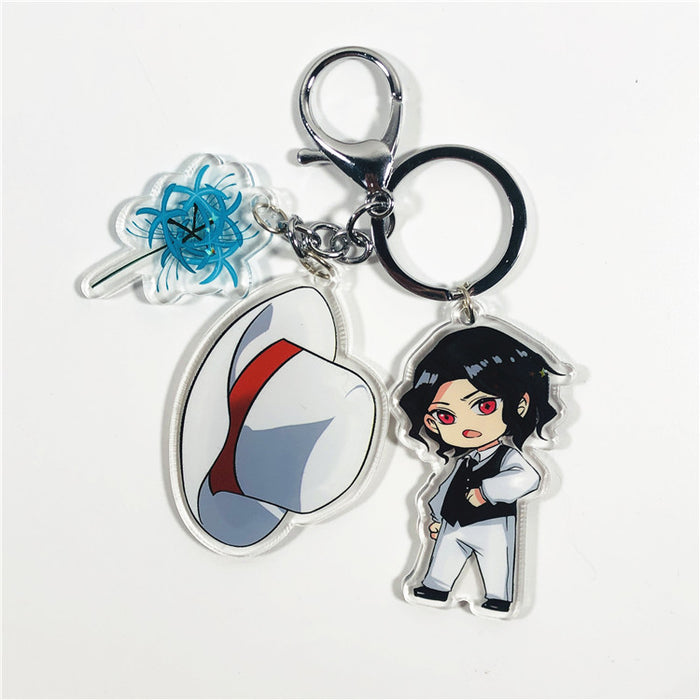 Wholesale Acrylic Double Sided Pendant Keychain Cute Key Ring (M) JDC-KC-TMMY004