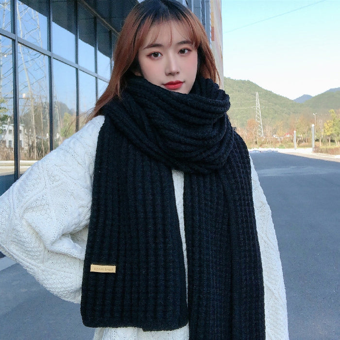 Wholesale Scarf Faux Cashmere Warm Winter Knit Solid JDC-SF-Zhenl002