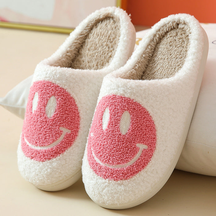 Wholesale Autumn Smiley Thick Bottom Cartoon Cotton Slippers MOQ≥2 JDC-SP-MMD001