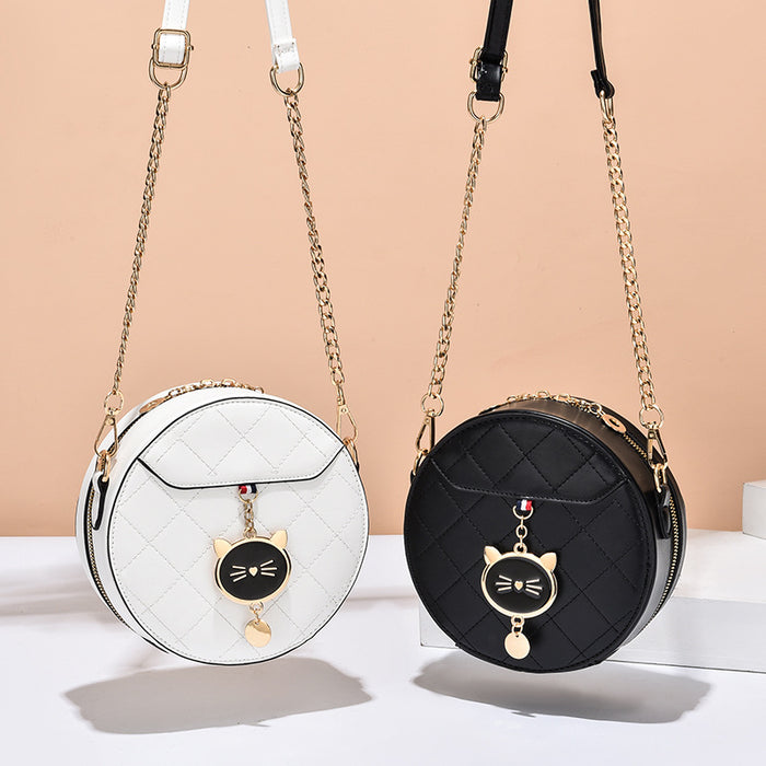 Wholesale Shoulder Bag PU Round Chain Crossbody Portable JDC-SD-Zhip005