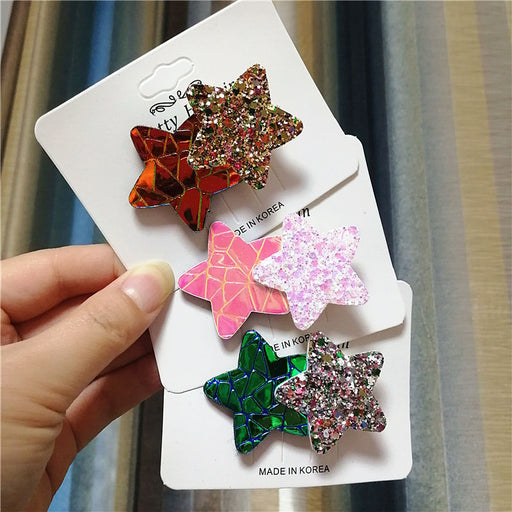 Jewelry WholesaleWholesale Kids Sweet Star Hair Clip Side Clip （F）JDC-HC-Manlun008 Hair Clips 漫沦 %variant_option1% %variant_option2% %variant_option3%  Factory Price JoyasDeChina Joyas De China