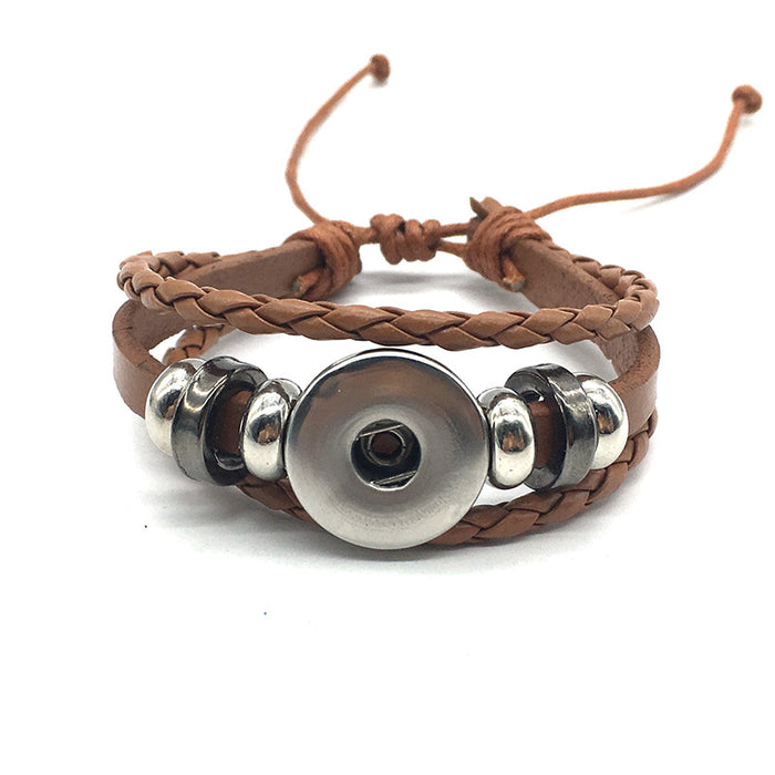 Wholesale Accessories Leather Adjustable Strap Bracelet MOQ≥2 (M) JDC-BT-YanY003