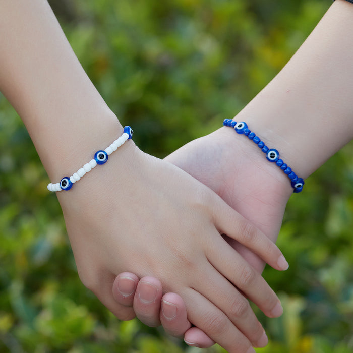 Wholesale Blue Eyes Bracelet 2 Pack Braided Adjustable JDC-BT-YingH012