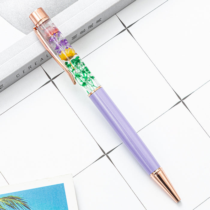 Jewelry WholesaleWholesale Metal Dried Flower Ballpoint Pen JDC-BP-Huah020 Ballpoint pen 华豪 %variant_option1% %variant_option2% %variant_option3%  Factory Price JoyasDeChina Joyas De China