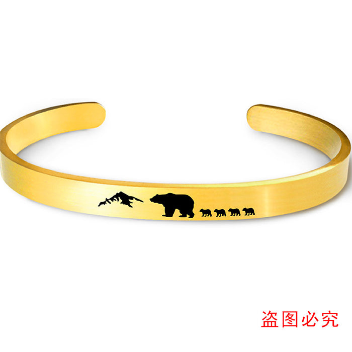 Jewelry WholesaleWholesale gold stainless steel bear father's Day gift Bracelet JDC-BT-ganggu010 Bracelet 钢古 %variant_option1% %variant_option2% %variant_option3%  Factory Price JoyasDeChina Joyas De China