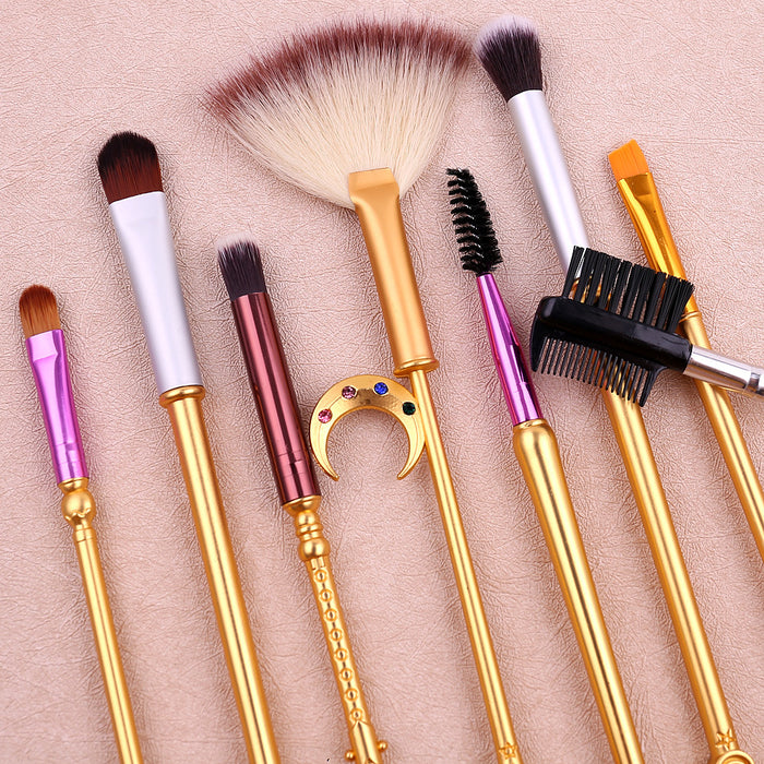 Wholesale Cartoon Metal Manmade Fiber Makeup Brush Set (M) MOQ≥3 JDC-MB-GYu003