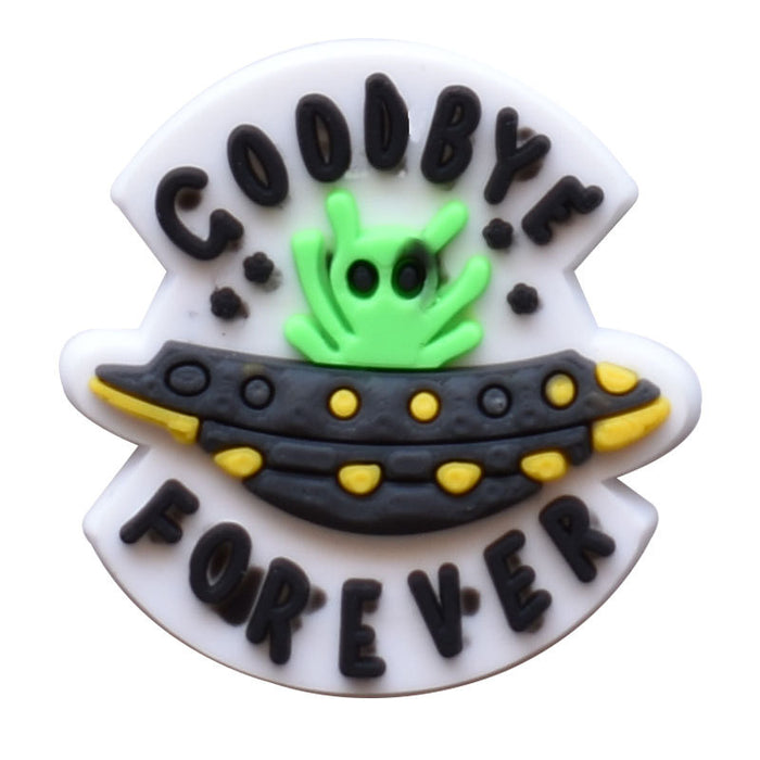 Wholesale Croc Charms Random 100pcs Cartoon Alien PVC DIY Accessories JDC-CCS-RYY065