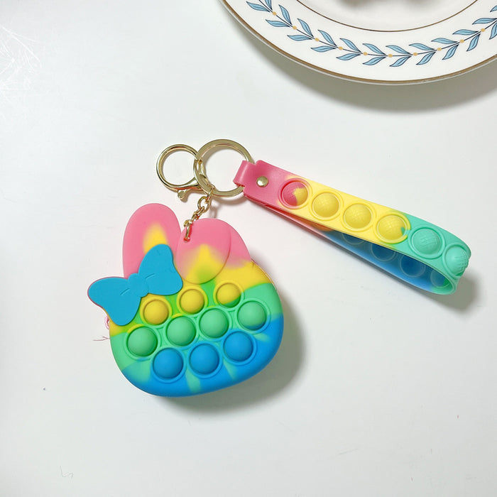 Jewelry WholesaleWholesale Mini Bow Key Chain bubble wristband fingertip toys JDC-FT-XuYe013 fidgets toy 旭业 %variant_option1% %variant_option2% %variant_option3%  Factory Price JoyasDeChina Joyas De China