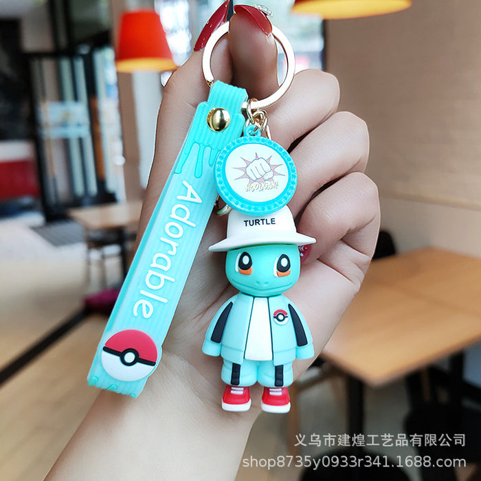 Wholesale new three generations cartoon sweater PVC doll keychain pendant JDC-KC-JianH001