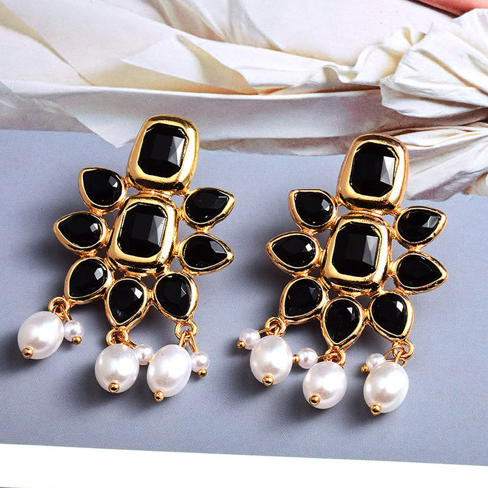 Jewelry WholesaleWholesale Color Rhinestone Pearl Crystal Earrings JDC-ES-SK101 Earrings 深刻 %variant_option1% %variant_option2% %variant_option3%  Factory Price JoyasDeChina Joyas De China