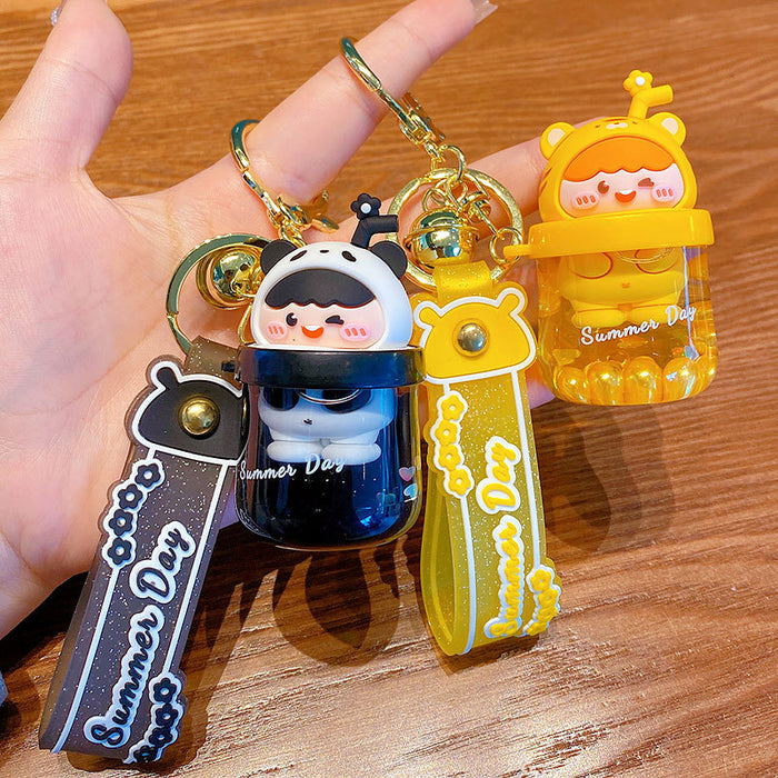 Wholesale Keychains For Backpacks KIKI cute and cute oil keychain pendant MOQ≥2 JDC-KC-MSi023