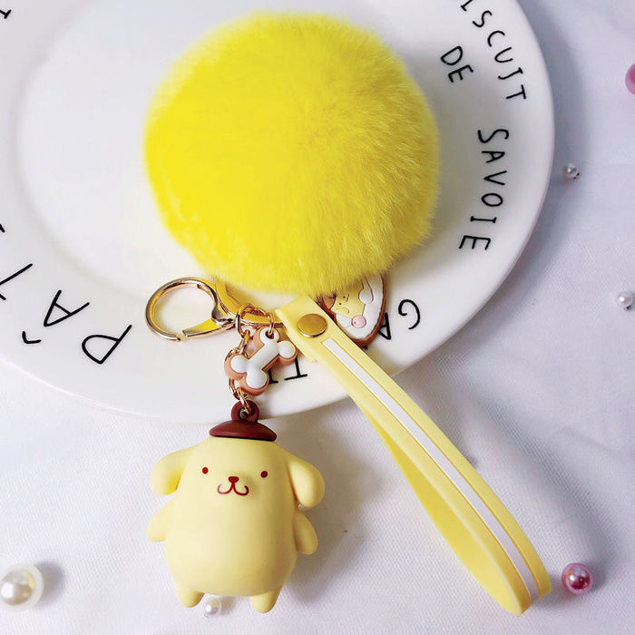 Wholesale Cartoon Series Keychain Cute Doll Bag Hair Ball Pendant (S) JDC-KC-YanA001