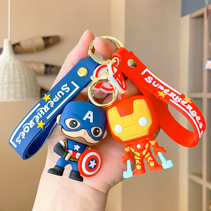 Wholesale keychain pvc cartoon glue doll MOQ≥2 JDC-KC-YDao005