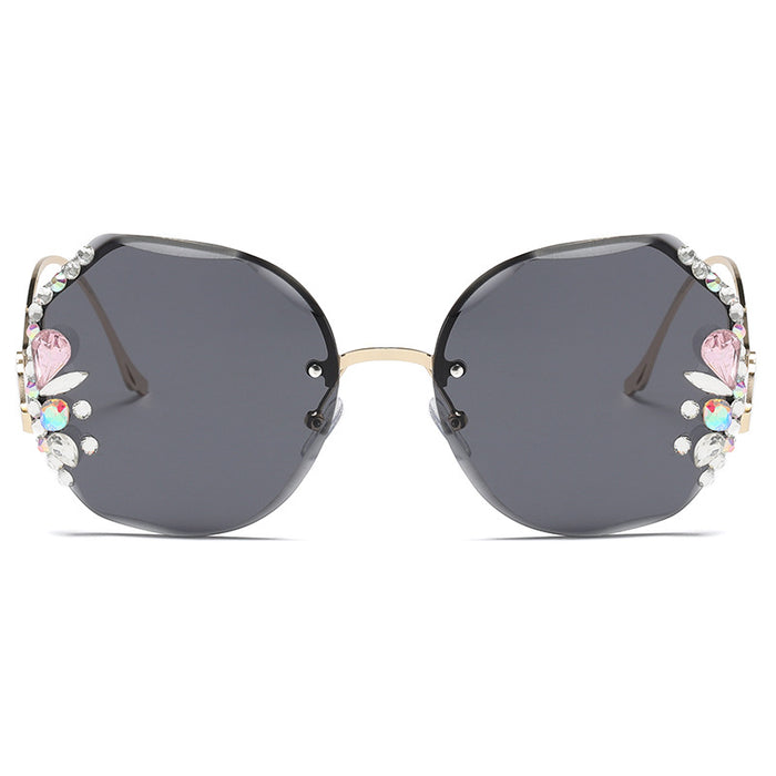 Wholesale Rimless Cut Edge Diamond Sunglasses JDC-SG-ZhanH002