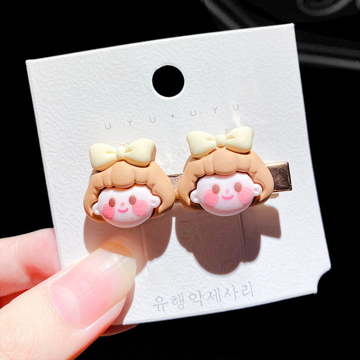 Wholesale plastic children bear hair clip does not hurt hair bangs clip JDC-HC-tengZ001