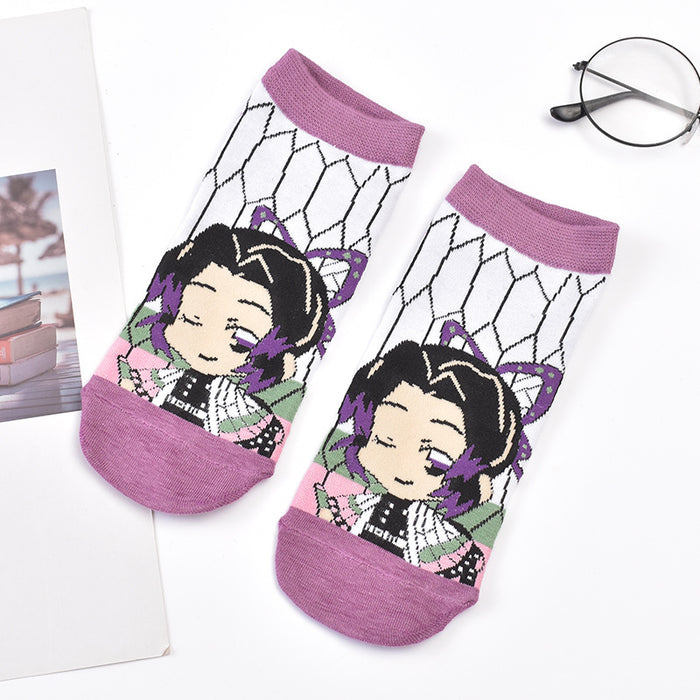 Wholesale cartoon spring and autumn shallow mouth boat socks JDC-SK-JYunn001