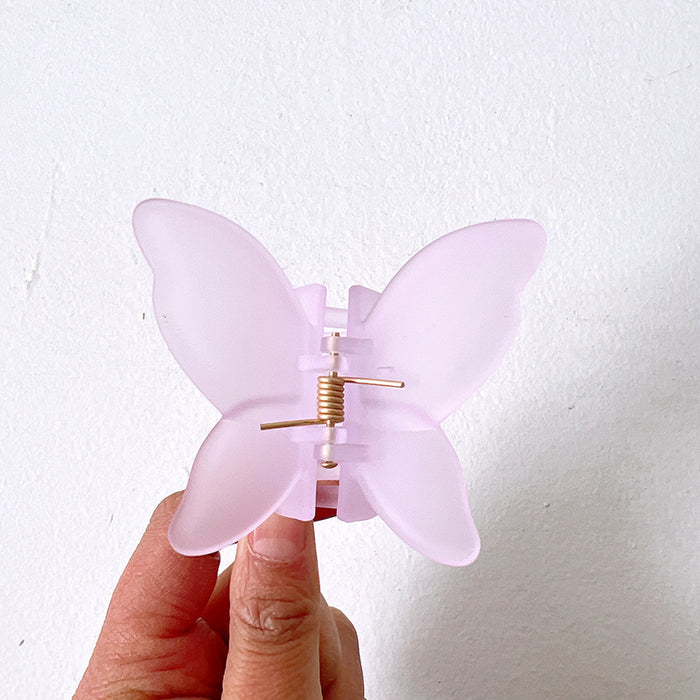 Wholesale Frosted Jelly Butterfly Temperament New Grab Clip JDC-HC-ShaoK003