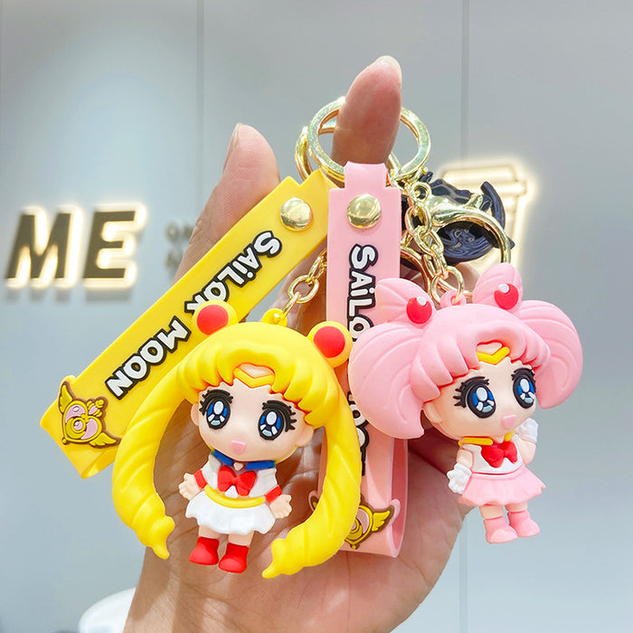 Wholesale Keychains For Backpacks Sailor Moon Cartoon Key Chain Couple Bag Ornament MOQ≥2 JDC-KC-YDao028