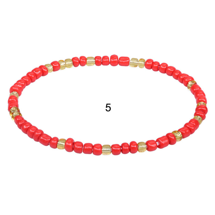 Jewelry WholesaleWholesale Glass Rice Beads Boho Colorful Beach Anklet JDC-AS-Yh009 Anklet 益烨 %variant_option1% %variant_option2% %variant_option3%  Factory Price JoyasDeChina Joyas De China