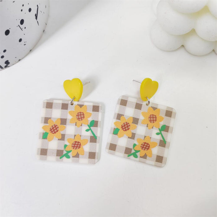 Jewelry WholesaleWholesale S925 silver needle rose tulip flower transparent jelly color acrylic earrings JDC-ES-FX013 Earrings 繁瑆 %variant_option1% %variant_option2% %variant_option3%  Factory Price JoyasDeChina Joyas De China