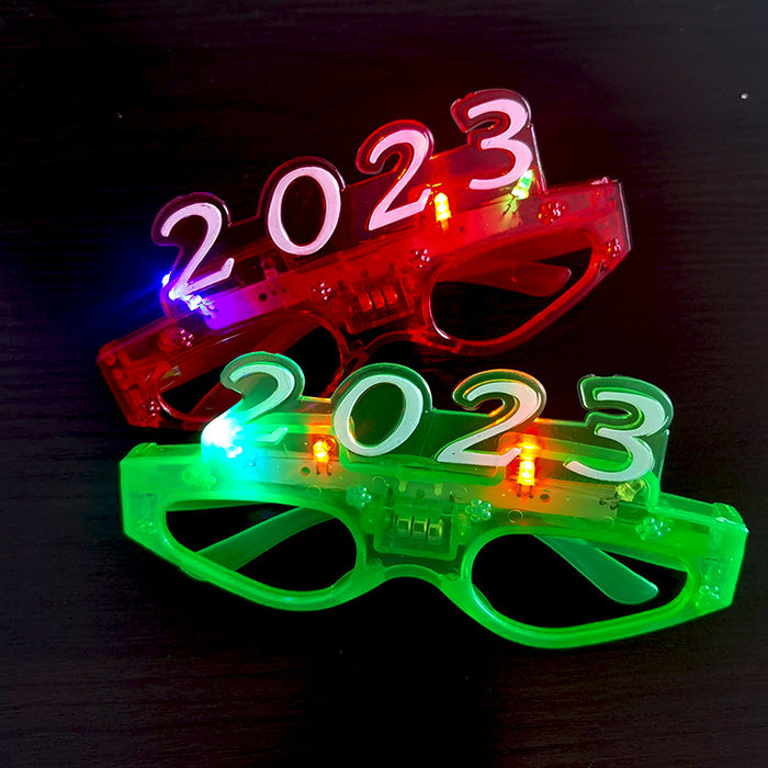 Wholesale 2023 New Year LED Flash Christmas Lighting Glasses MOQ≥3 JDC-DCN-MCZ001