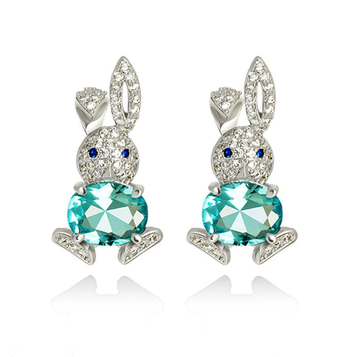 Wholesale Earrings Alloy Cute Rabbit Diamond JDC-ES-YiCe002