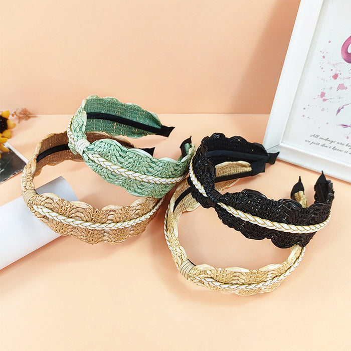 Wholesale Headband Straw Weave JDC-HD-ChaoX005