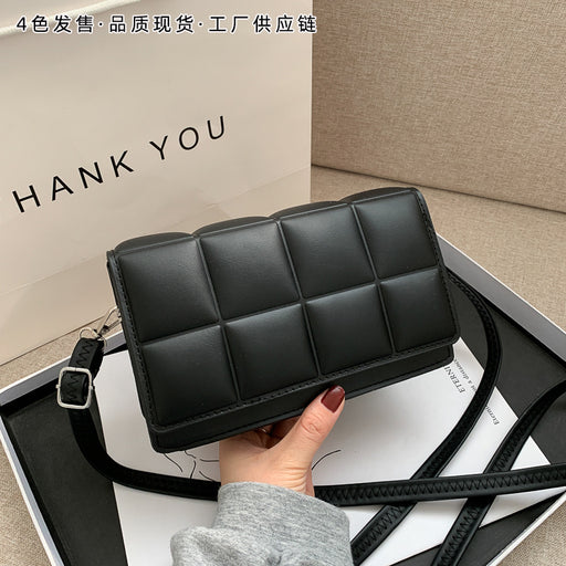 Jewelry WholesaleWholesale checkered bag women's shoulder bag creasing messenger bag JDC-SD-Woran001 Shoulder Bags 沃然 %variant_option1% %variant_option2% %variant_option3%  Factory Price JoyasDeChina Joyas De China